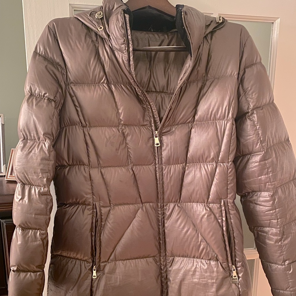 Calvin Klein beige puffer jacket